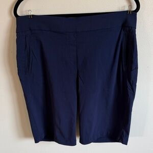 Kim Rogers Stretch, Pull On, Tummy Control, Size 16 Women's Navy Shorts